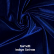 joustava kangas lycra sametti Indigo Sininen