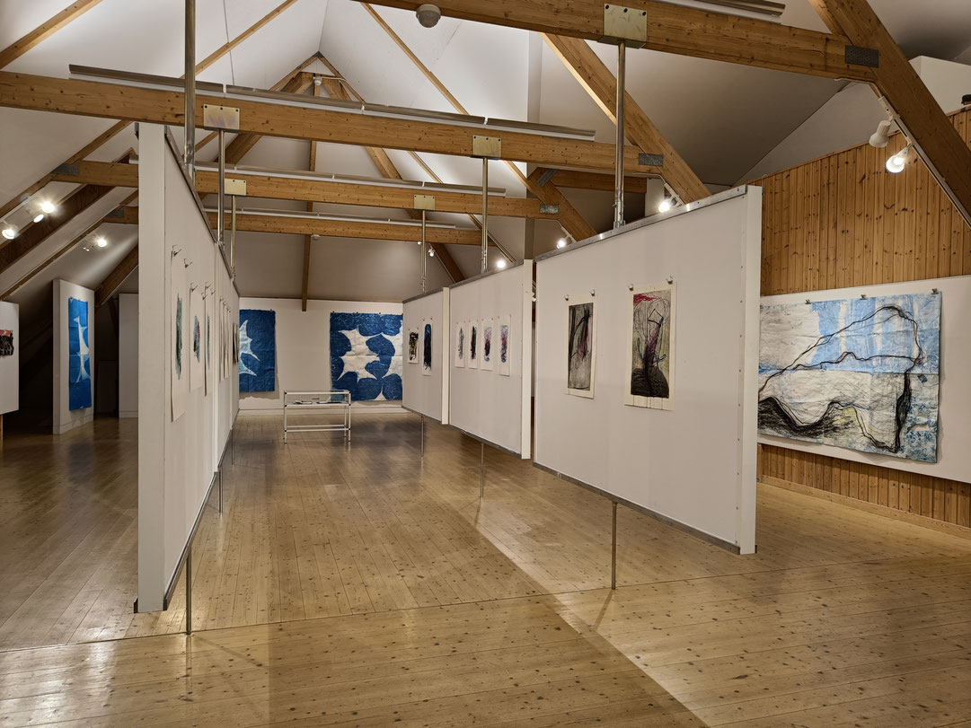 HEIKE BERL - DRAW HOPE. 2023, solo exhibition at the Lithographic Museum in Tidaholm, Sweden (drawings, lithographs & drypoints, pulp paintings, artist books)