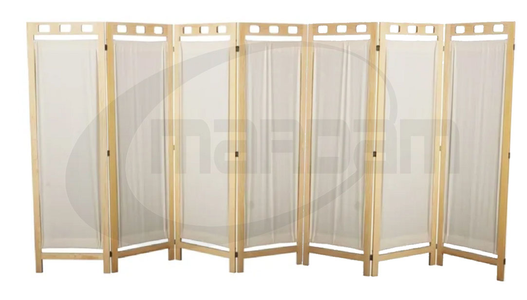 Biombo DE MADERA PLEGABLE 7 PANELES MAMPARA - Mardam