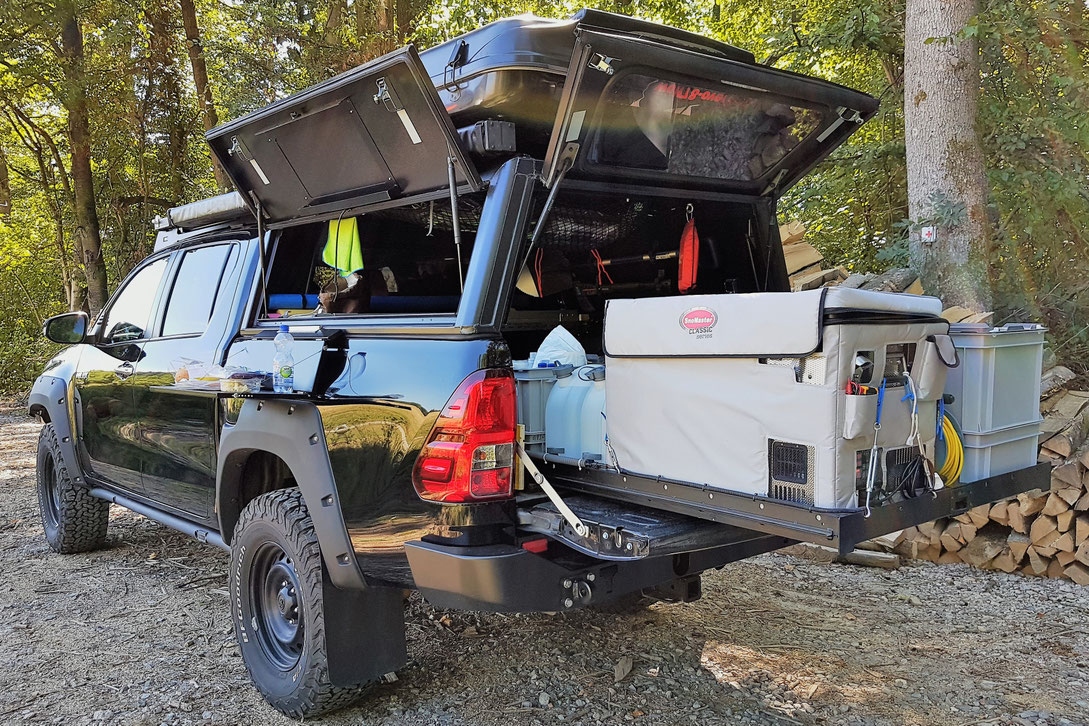 #DriveYourOwnWay Toyota Hilux Revo 2.4 Blackwolf wolf78-overland.ch offroad overland expedition 4x4 AFN Frontbumper ARB Roofrack Horntools Winch Rival4x4 James Baroud Discovery snomaster fridge Alu-cab ranger navara amarok Pick up arctic truck camper