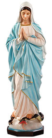Our Lady of Grace statue with clasped hands cm. 135