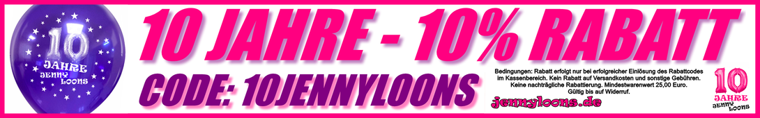 10 JAHRE JENNY LOONS 10% Rabatt Code 10JENNYLOONS