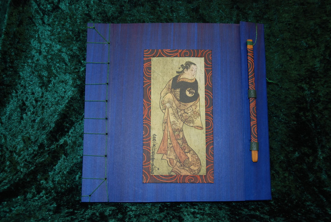 Japanische Blockbuch-Koptische Bindung, buntpapier-art - buntpapier-art