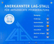 Plakette der Stallzertifizierung
