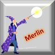 Ein Zauberer mit Zauberstab als Symbol für das Lottoprogramm "Merlin - the lottowizard"