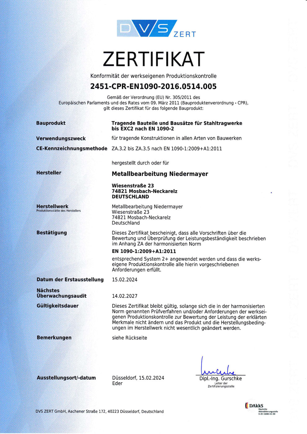 Einblick in den Betrieb von Metallbearbeitung Niedermayer