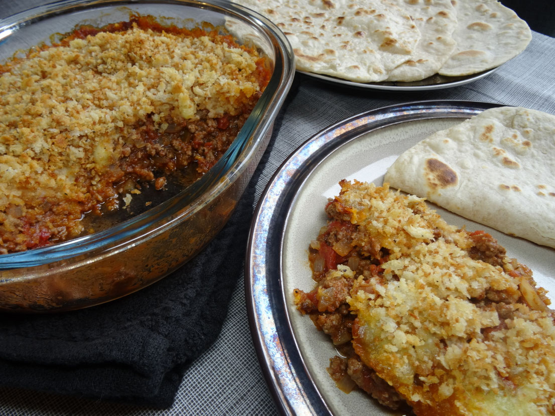 Mince & Mozzarella Bake The Credit Crunch Cooke