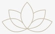 Minimalistische Lotusblüte als Symbol für Ruhe, inneren Frieden und persönliche Entwicklung