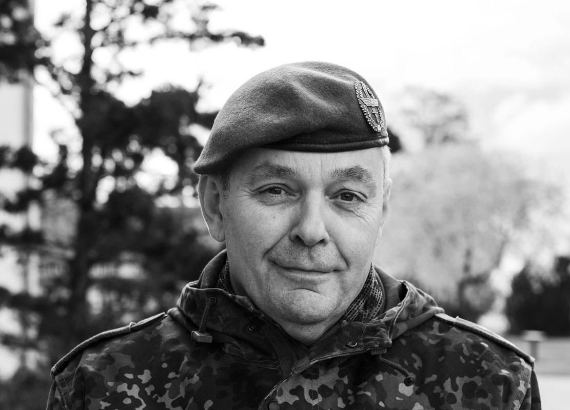 Alfons Mais, Generalleutnant und Inspekteur des Heeres beim Gesichter des Lebens Shooting 