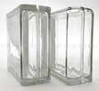 Seves Glassblock Kurvenendstein Clear 1919/8 Double End Clearview Abschlussstein Glasbausteine Glasstein Abschlussstein Glaswand Solaris Vollsicht Smooth