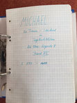Petra Mettke/Gigabuch Michael 12/Handschrift/1995