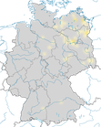 Karte zur Verbreitung des Kleinsumpfhuhn (Zapornia parva) in Deutschland