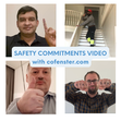 A composed picture showing scenes from a cofenster.com video about corporate safety
