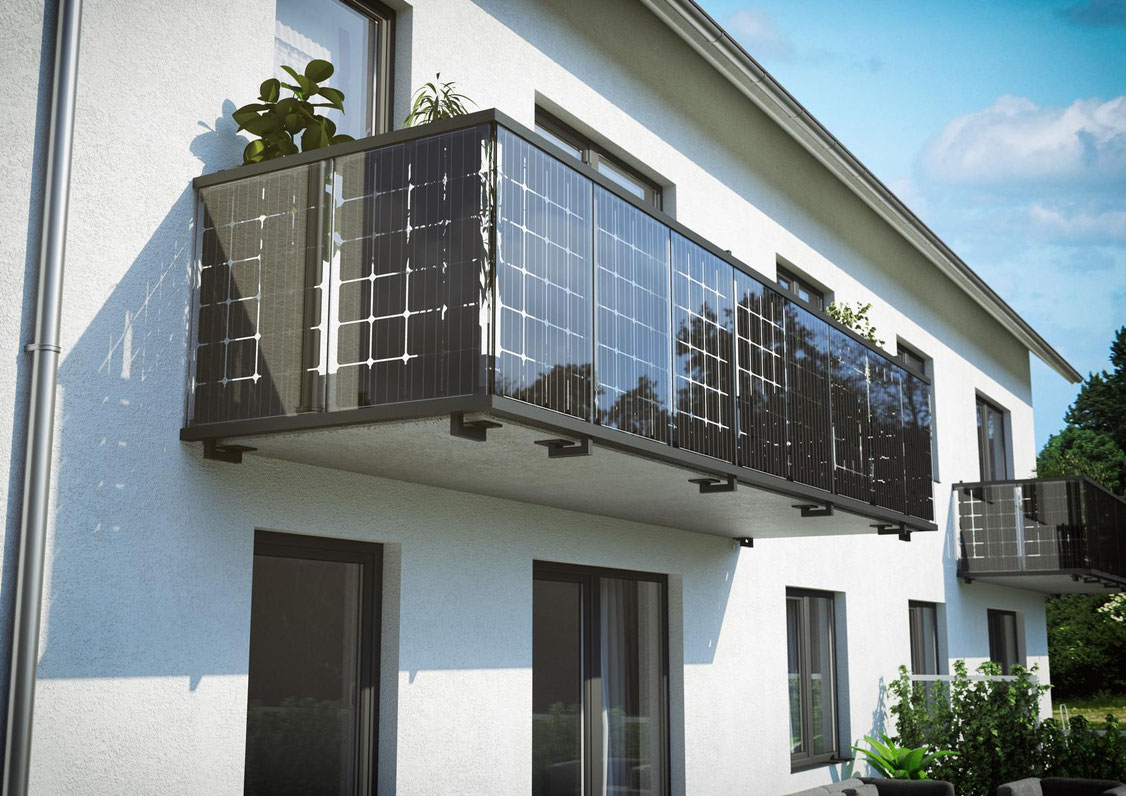 Geländer mit Solar Solarcarporte.de