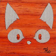 Magnet carré Chat stylisé - 5x5 cm