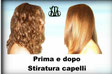 Stiratura dei capelli bio no cheratina