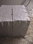 Lasberger Granitblock gespalten