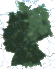 Karte zur Verbreitung der Amsel in Deutschland
