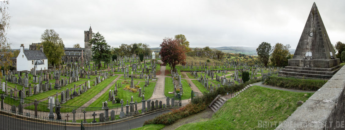 Stirling,castle,Panorama,Cemetery,Church,of the holy rude,star,pyramid,Herbst,Oktober,Schottland