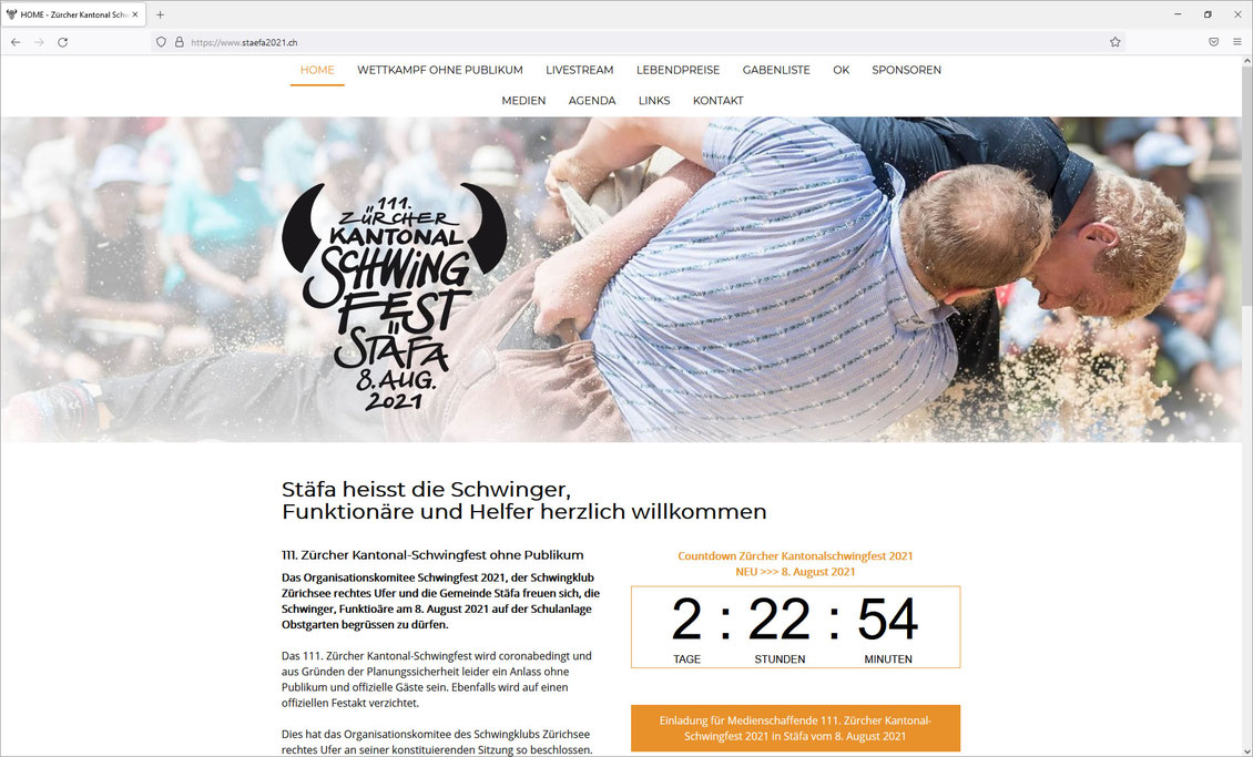 111. Zürcher Kantonal-Schwingfest in Stäfa