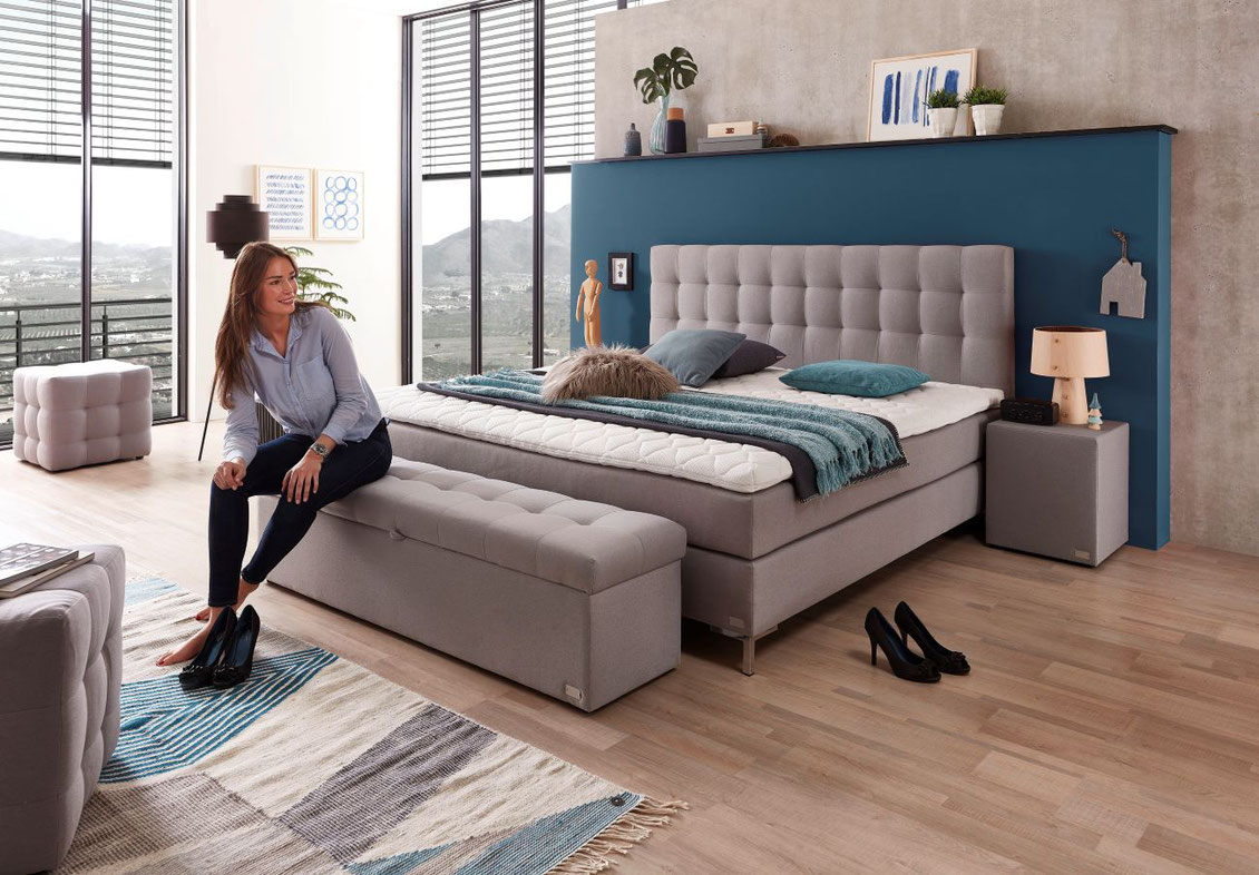 Welches Bett passt am besten zu Ihnen? Ein Polsterbett, ein Futonbett oder wie hier abgebildet, ein Boxspringbett?