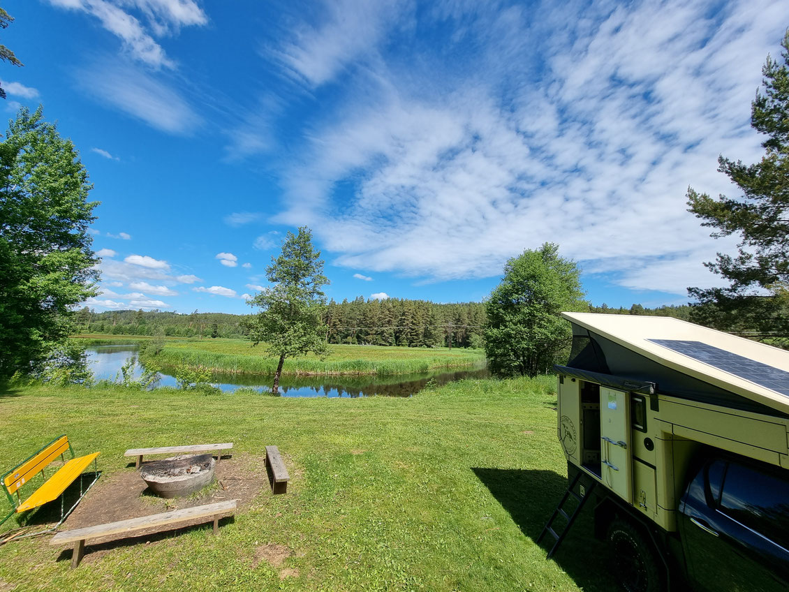 Schweden overland Travel Camping #ProjektBlackwolf Fluss Skandinavien wolf78  explore without no limits roadtrip offroad Overlandingnomads EXKAB wolf78-overland.ch