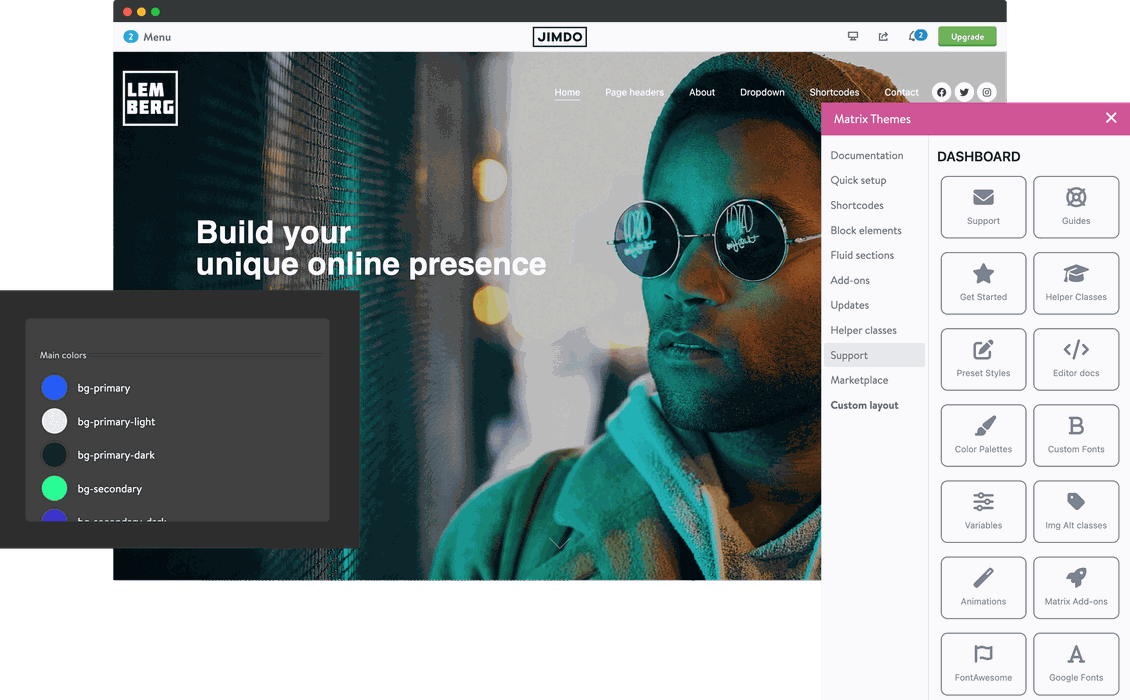 Matrix Themes: Build Professional Jimdo Websites with Custom Designs