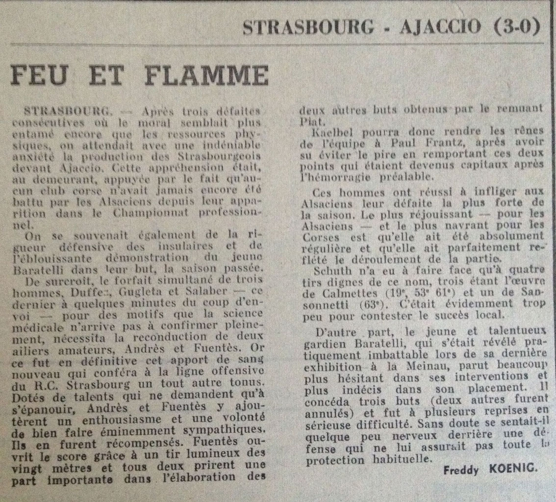 SAISON 19681969 corse football!