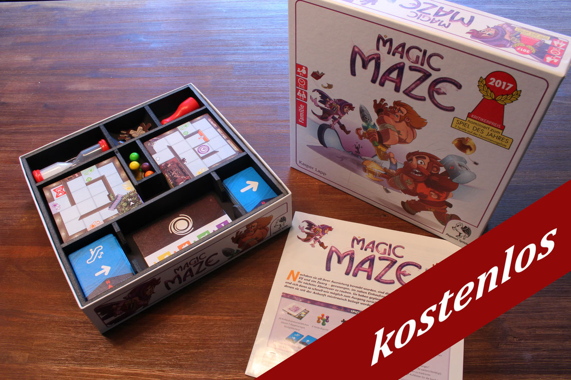 Kostenloser Bauplan für das Insert für Magic Maze