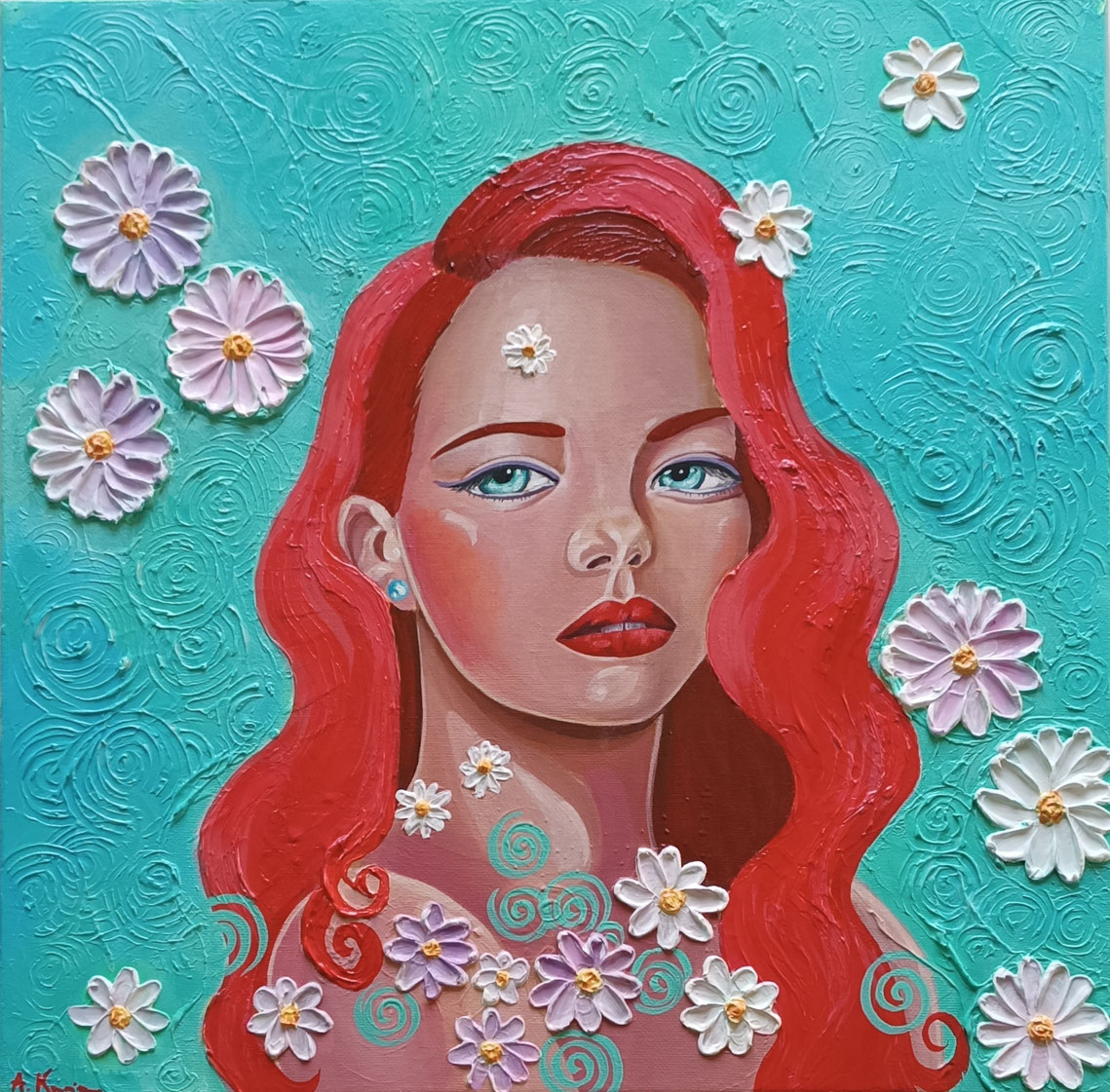 Kunstkreis-Frankenthal |"Frühling", Acryl auf Leinwand, 2024, 40 x 40 cm | Foto: Anna Karina Knoblauch
