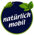 Logo von Elektromobilität mit der Aufschrift "natürlich mobil"