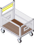 79-103 Rollcontainer mit Gitterbox