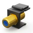 coax | black | typ f |  gold plated