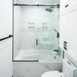 Frameless Sliding Door Shower Screen for Bathtubs