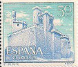 SELLO ESPAÑA - 1.966 - CASTILLOS DE ESPAÑA - OLITE (NAVARRA) 50 CÉNTIMOS - COLOR AZUL OSCURO Y AZUL CLARO - EDIFIL NÚMERO 1741 (SELLO **NUEVO SIN SEÑAL DE FIJASELLOS). 0,50€.