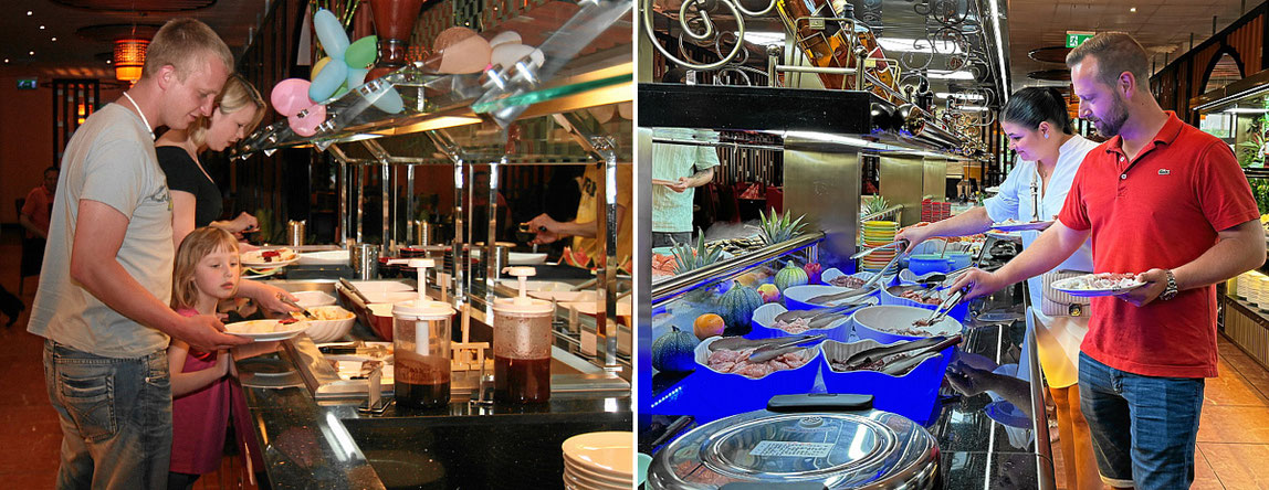 Buffet mit chinesischem Essen