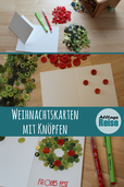 Wir basteln mit Knöpfen eine Weihnachtskarte