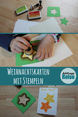 Mit Stempeln lassen sich schöne Weihnachtskarten basteln.