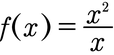 Beispiel für eine Funktion bestehend aus dem Quotienten von zwei anderen Funktionen