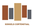 Logo cortenstalen sokkels