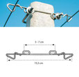 Wire support for concrete post