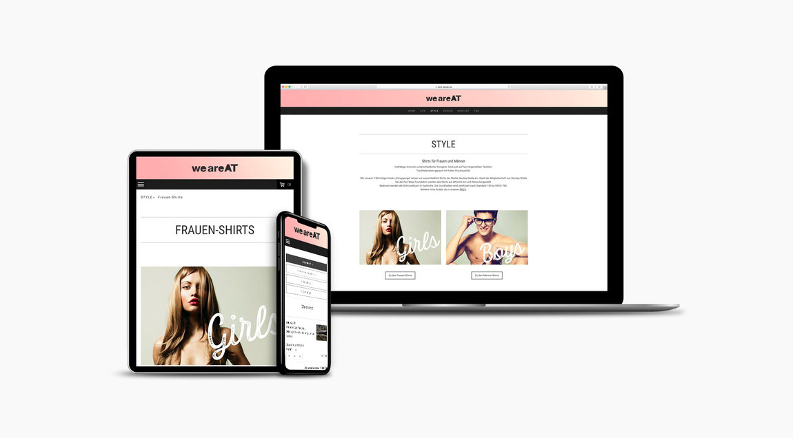 Website für weareat – Designprodukte aus Karlsruhe