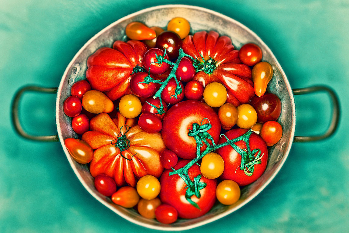 Tomaten_Topf, Lebensmittel Fotografie