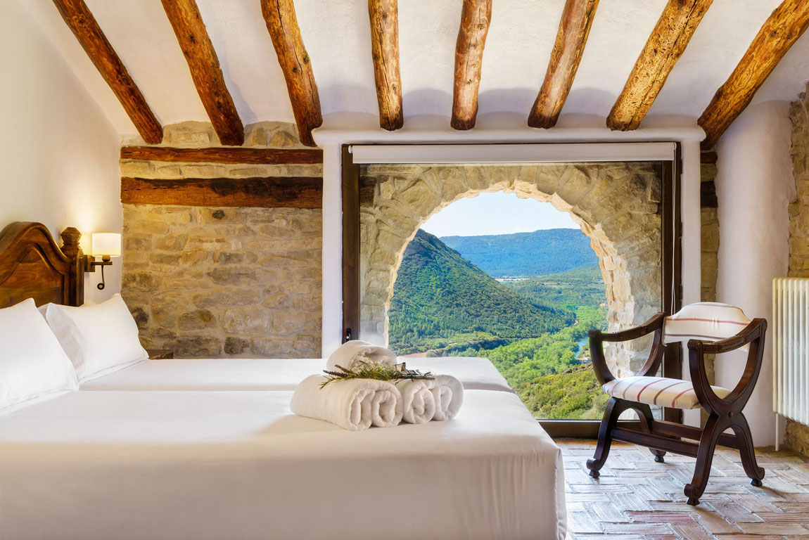 Blick aus einem der Zimmer des Boutique Hotels Heredad Beragu