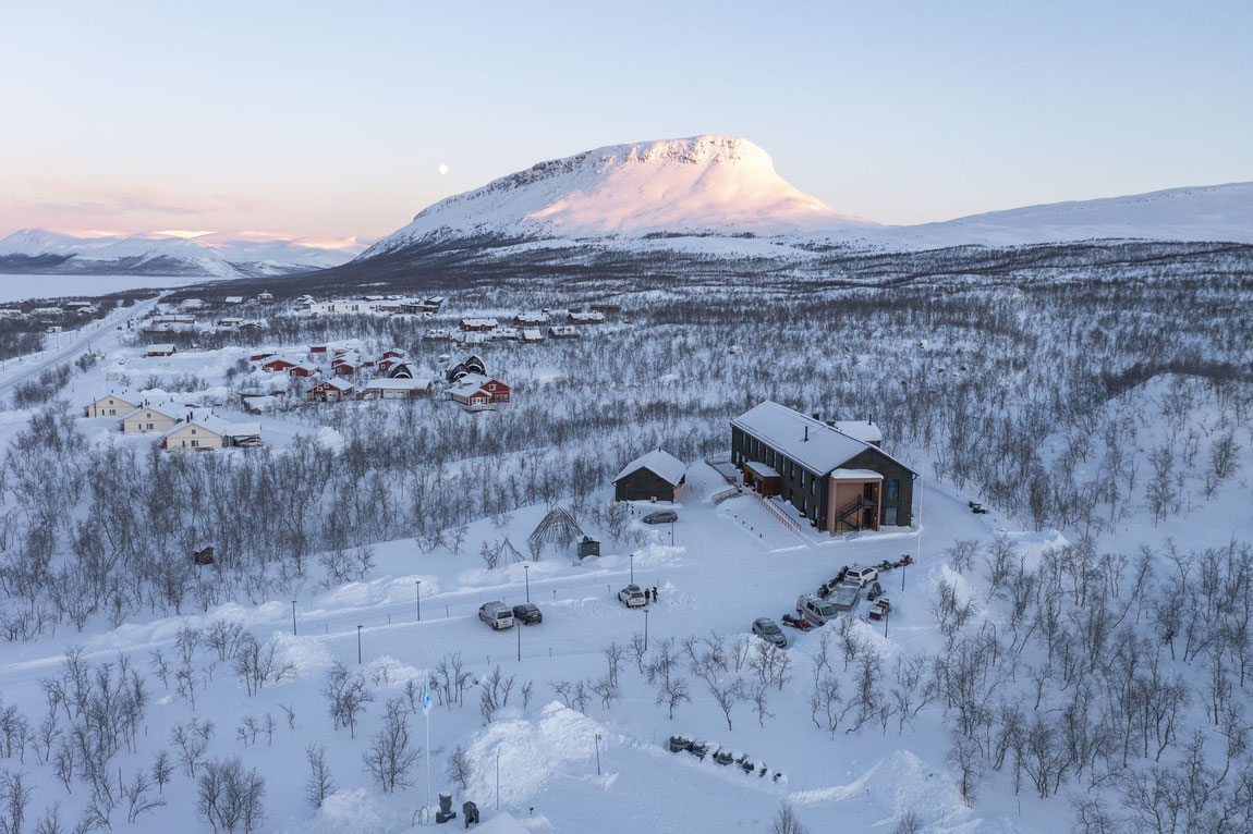 Cahkal Hotelansicht im Winter von oben