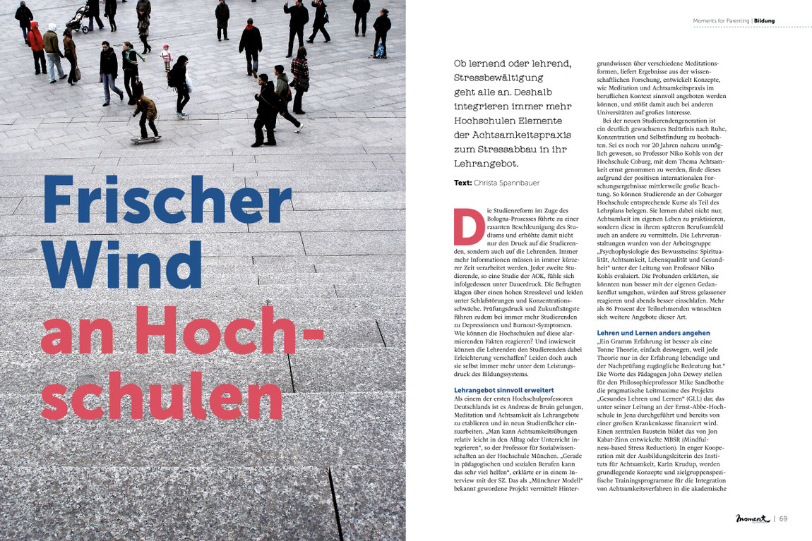 Stressbewältigung an achtsamen Hochschulen. Ein Artikel von Christa Spannbauer