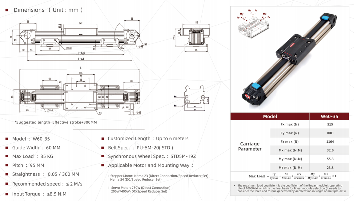 W60-35 linear module