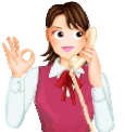 電話をかける先生のイラスト