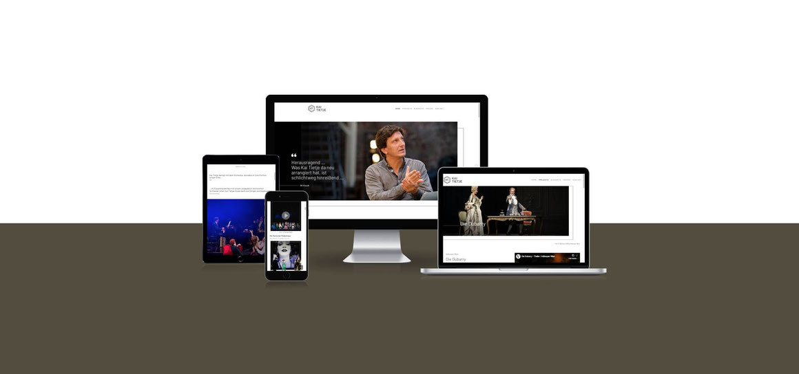 Responsive Webdesign für den Arrangeur, Dirigenten, Pianisten und Komponisten Kai Tietje