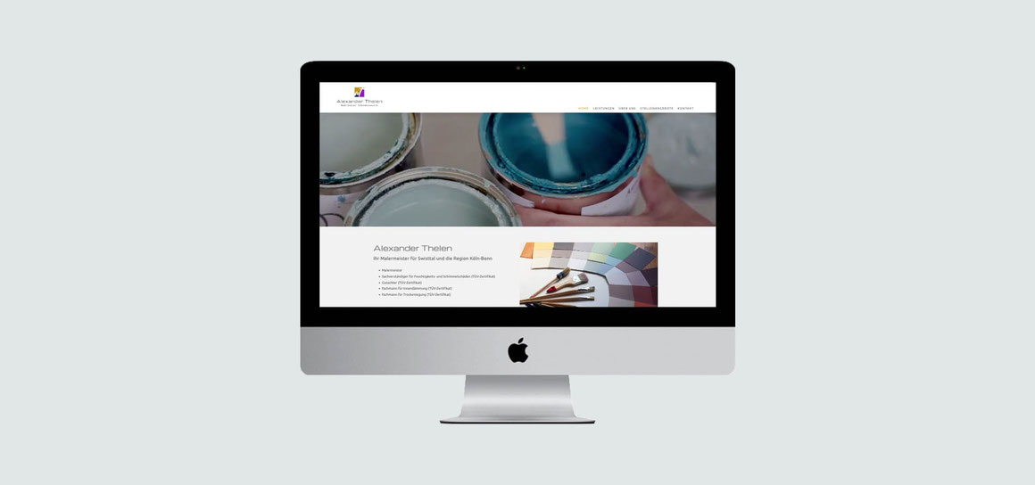 Responsive Webdesign und Corporate Design für den Malerbetrieb Alexander Thelen